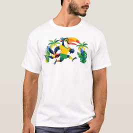 Camiseta Ringer com Mascote de Futebol do Tucano T