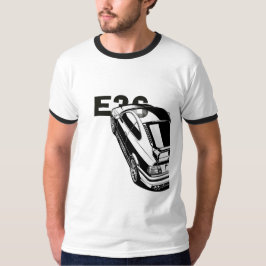 Camiseta Ringer de Arte Vetorial de Carro Esportiv