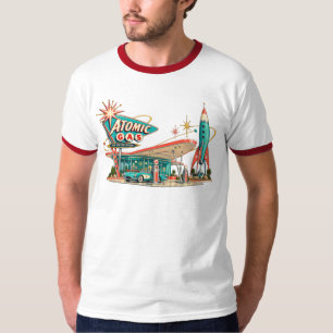 Camiseta Ringer Espacial Vintage Gás Atômico