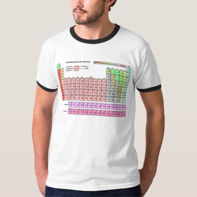 Camiseta Ringer Shirt "Periodensystem der Elemente" (Frente)