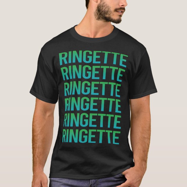 Camiseta Ringette de Texto Gradiente (Frente)