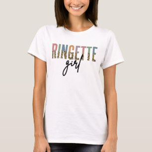 Camiseta Ringette Girl Cheetah Impressão Jogador Ringett