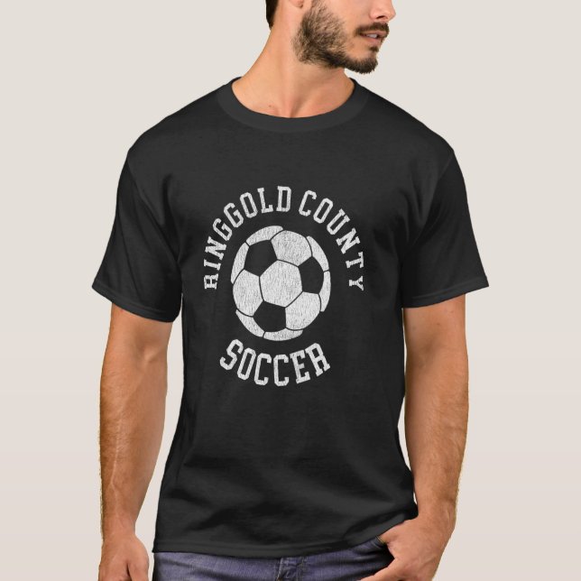 Camiseta Ringgold County Futebol Retro Desgastado 90's Anti (Frente)