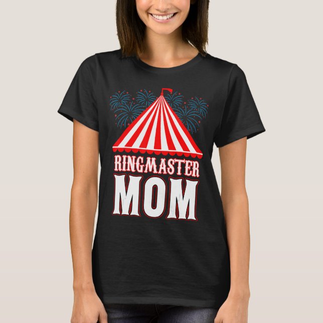 Camiseta Ringmaster Mãe, Festa de Carnaval de Circo, Moth (Frente)