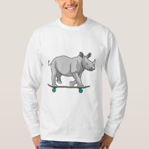 Camiseta Rino como Patinador com skate