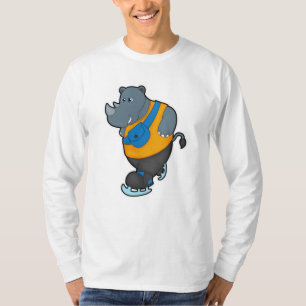 Camiseta Rino no patinagem de gelo com saco de linga