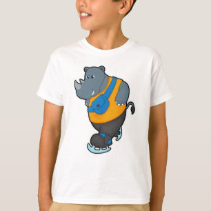 Camiseta Rino no patinagem de gelo com saco de linga