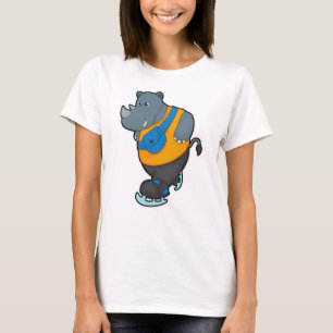 Camiseta Rino no patinagem de gelo com saco de linga