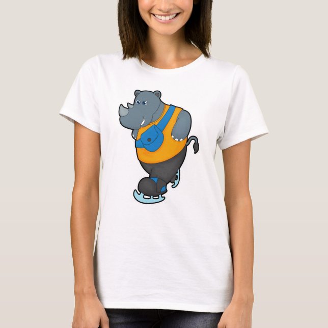Camiseta Rino no patinagem de gelo com saco de linga (Frente)