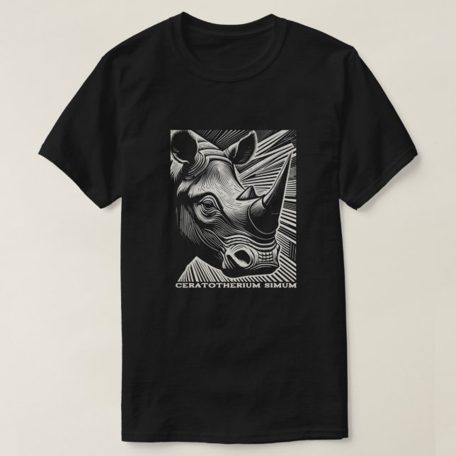 Camiseta Rinoceronte (Frente do Design)