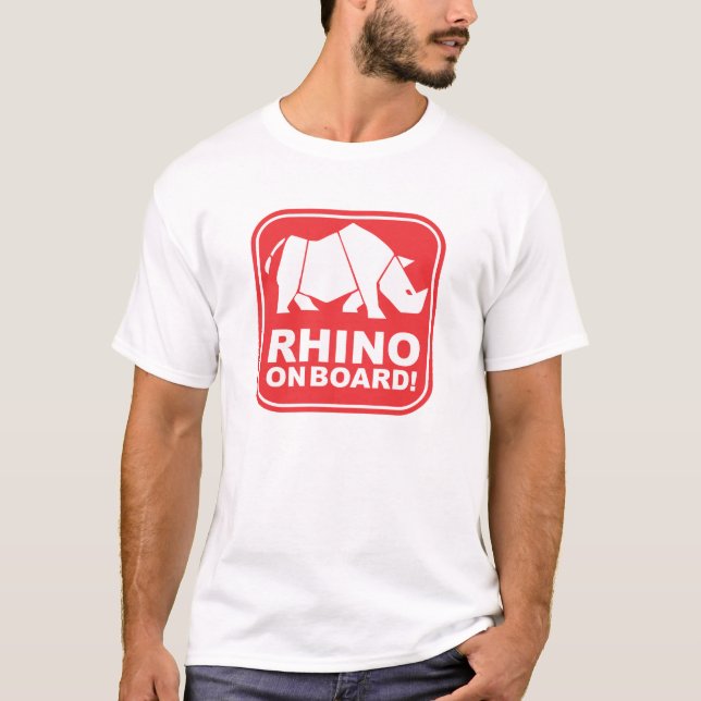 CAMISETA RINOCERONTE A BORDO! (Frente)