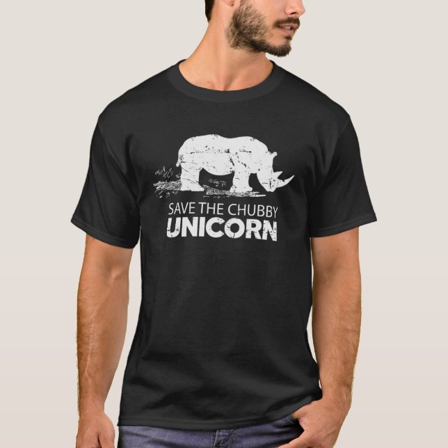 Camiseta Rinoceronte Animal Salve Chubby Unicórnios Rinocer (Frente)