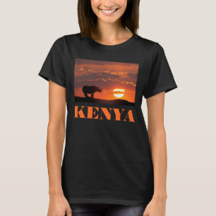 Camiseta Rinoceronte ao pôr do sol, Masai Mara, Quênia