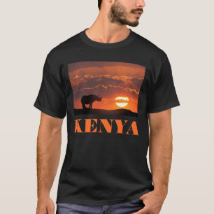 Camiseta Rinoceronte ao pôr do sol, Masai Mara, Quênia