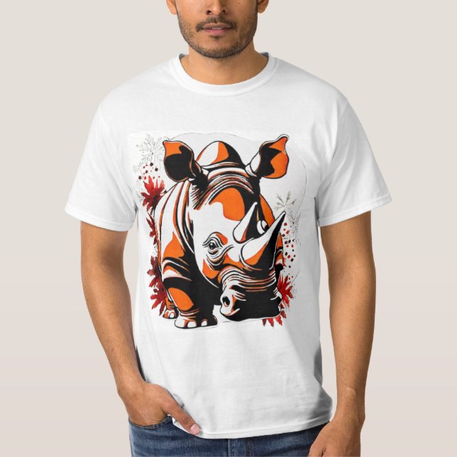 Camiseta Rinoceronte bonitinho de Natal (Frente)