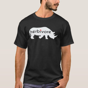 Camiseta Rinoceronte Branco HERBÍVORO Rinoceronte Vegano Ve