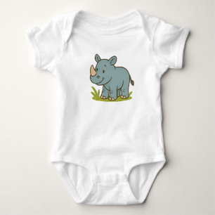 Camiseta Rinoceronte de Cartoon Bonito para Crianç