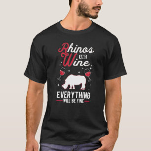 Camiseta Rinoceronte e Vinho Tudo ficará bem