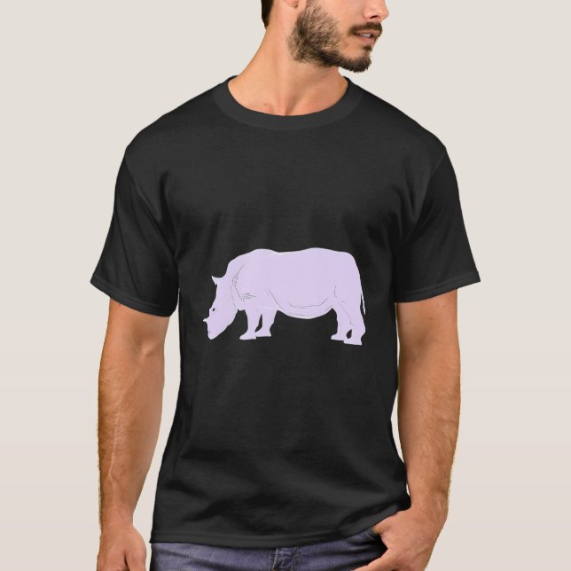 Camiseta Rinoceronte Lavanda Rino (Frente)