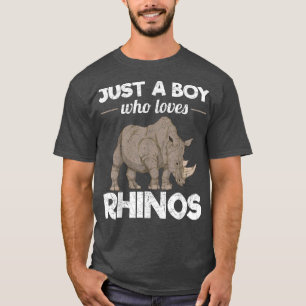 Camiseta Rinoceronte Passa A África Animal Só Um Menino Que