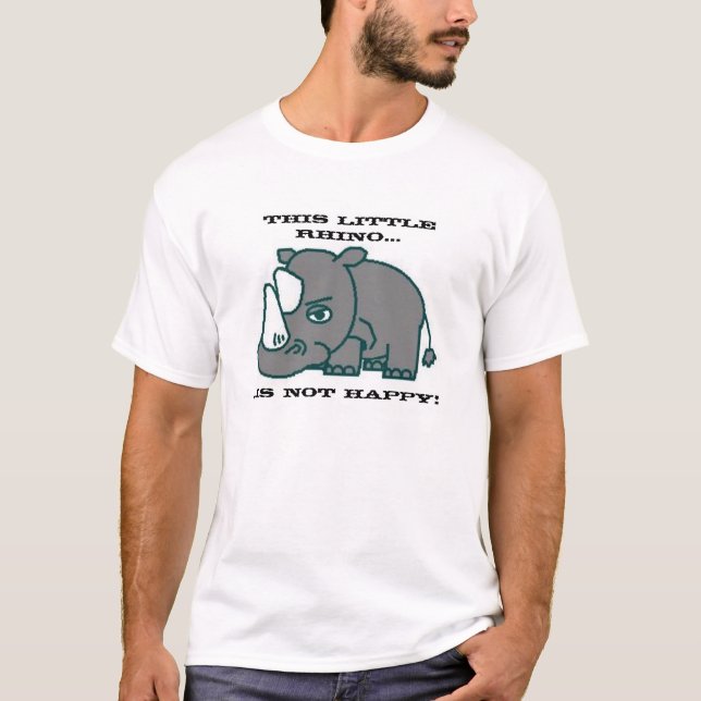 Camiseta Rinoceronte pequeno irritado (Frente)