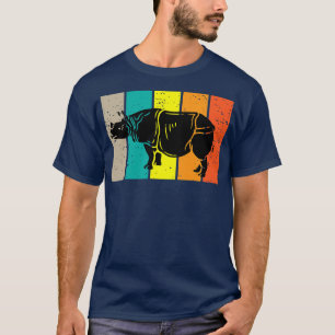 Camiseta Rinoceronte Rinoceronte Rinoceronte Retro Homens M