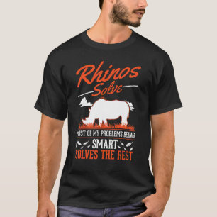 Camiseta Rinocerontes Resolvem A Maioria Dos Meus Problemas