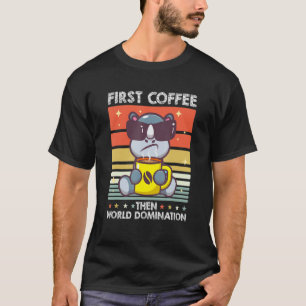 Camiseta Rinocerontes Rinocerontes Óculos de sol Café Vinta