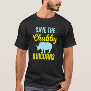 Camiseta Rinocerontes Salvem O Chubby Unicórnios Rhino Anim