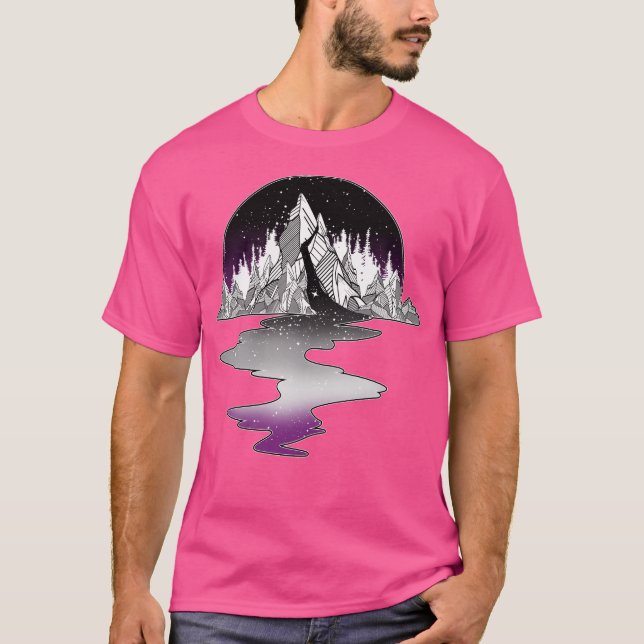 Camiseta Rio Asexual Flag Mountain (Frente)