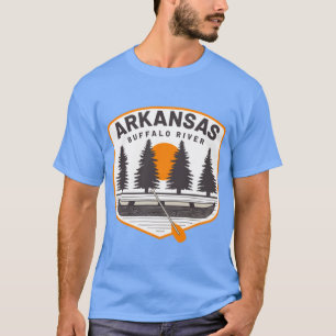 Camiseta Rio Buffalo Arkansas Flutuante Super Dimensionado