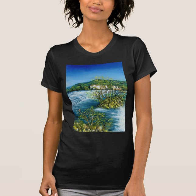 Camiseta RIO DE ARNO NA Paisagem Toscana ROVEZZANO Florence (Frente)