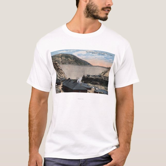 Camiseta Rio de Boise e represa da rocha da seta do (Frente)