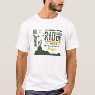 Camiseta Rio de Janeiro Brasil Cristo no Design Urbano