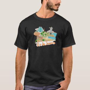 Camiseta Rio de Janeiro, Brasil, souvenir para mulheres