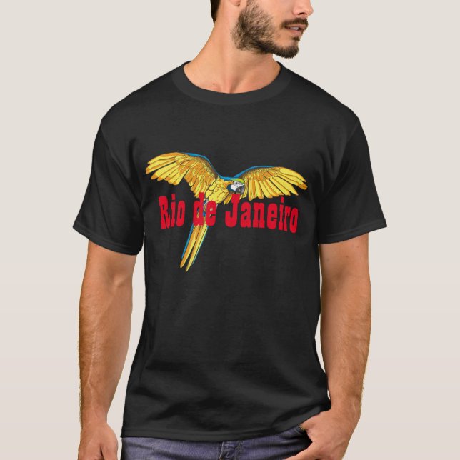 Camiseta Rio de Janeiro com papagaio (Frente)
