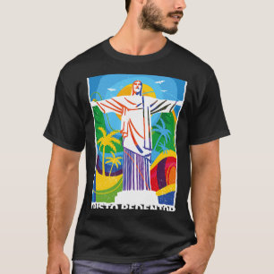 Camiseta Rio de Janeiro Cristo Redentor Brasil Skyline Silh