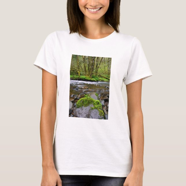 Camiseta Rio em floresta verde, Oregon (Frente)