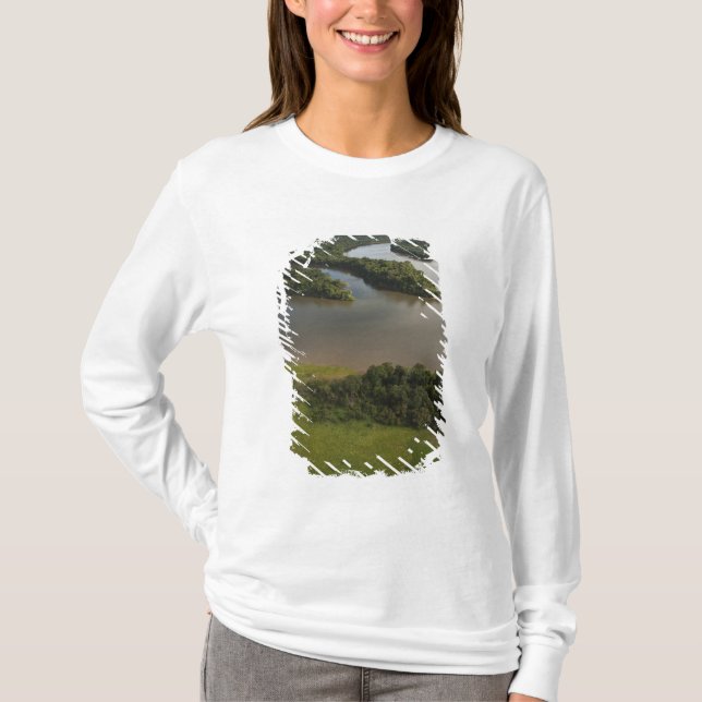 Camiseta Rio Essequibo, o mais longo rio da Guiana, e (Frente)