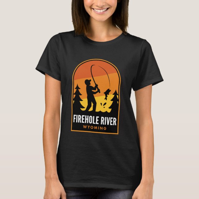 Camiseta Rio Firehole Wyoming Pesca (Frente)