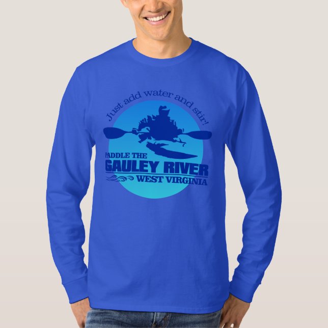 Camiseta Rio Gauley (azul) (Frente)