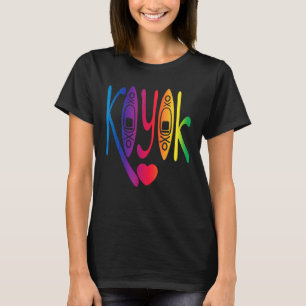 Camiseta Rio Kayaking Heart Para Barco De Trip Do Lago Kaya
