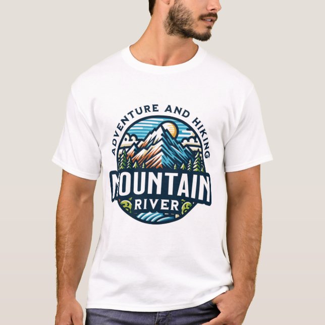 Camiseta Rio Montanha: Aventura e Caminho (Frente)