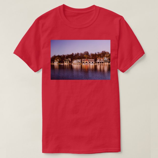 Camiseta Rio Philadelphia Boathouse Row Schuylkill (Frente do Design)