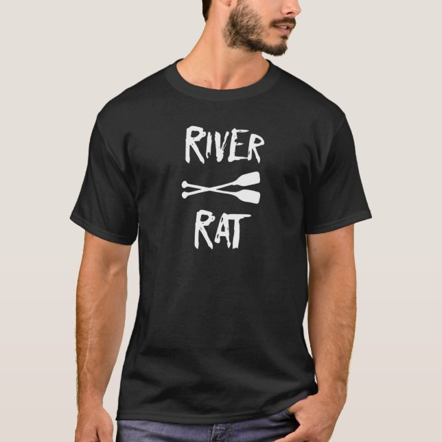 Camiseta Rio Rat Rafting Camping Kayaking Canoeing (Frente)