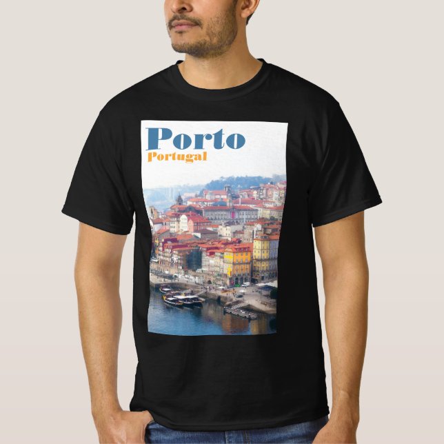 Camiseta Rio Ribeira e Douro. Porto, Portugal (Frente)