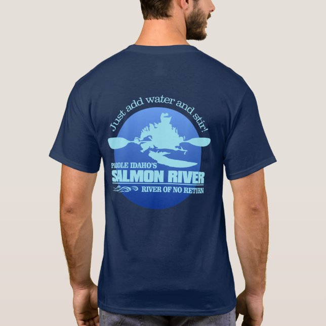 Camiseta Rio Salmão (Azul) (Verso)