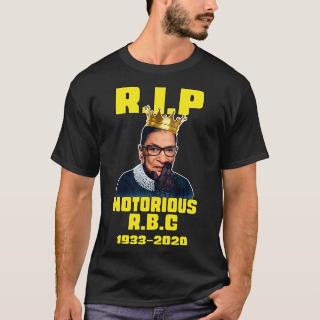 Camiseta Rip Notoriamente Rbg Classic Trending T Shirt Para (Frente)