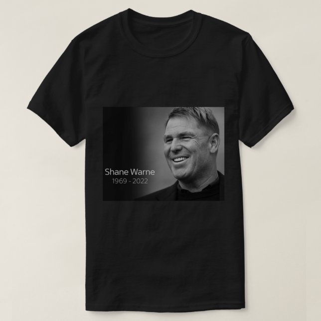 Camiseta RIP Shane Warne (Frente do Design)