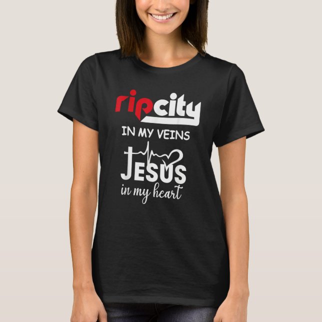 Camiseta Ripcity In My Veins Jesus In My Heart (Frente)